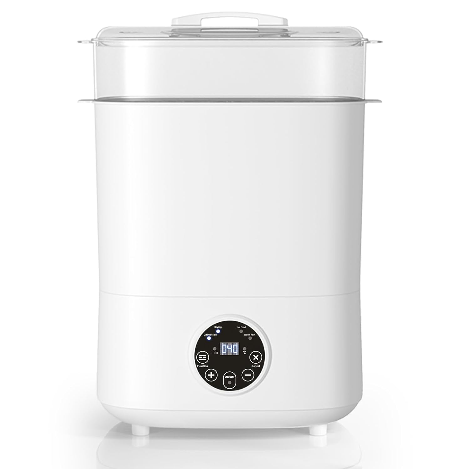 Fisca Baby Bottle Sterilizer and Dryer, 5-in-1 Large Capacity Bottle Sanitizer and Dryer, 2 Layers Compact Baby Bottle Electric Steam Sterilizer and Dryer for Baby Bottles, Pacifiers, Pump Parts