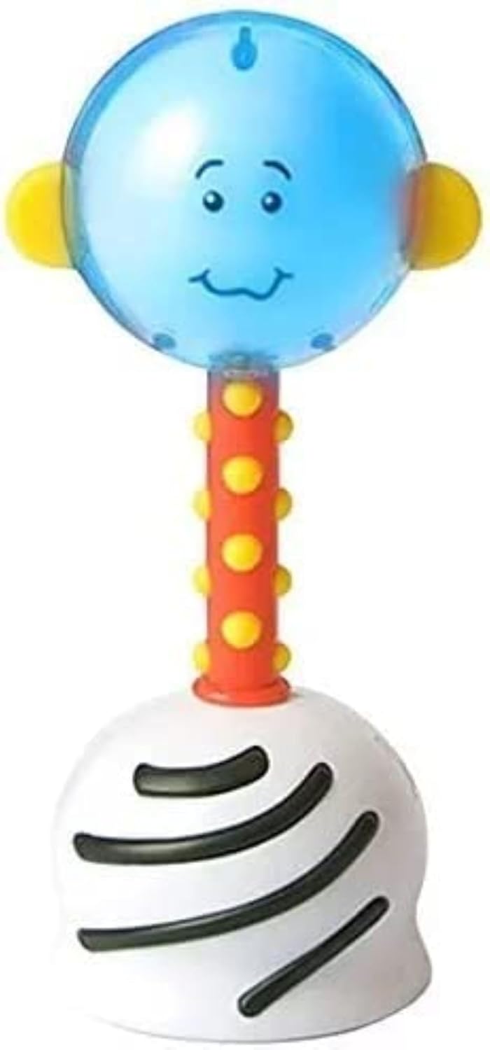SmartNoggin NogginStik Light-up Developmental Rattle – Color Changing, Textured for Grasping, Mirror & Rattle Sound – Sensory Toy for Babies, Ages 0-12 Months