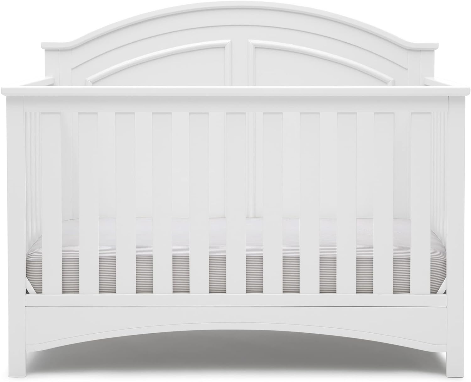 Delta Children Perry 6-in-1 Convertible Crib – Greenguard Gold Certified, Bianca White