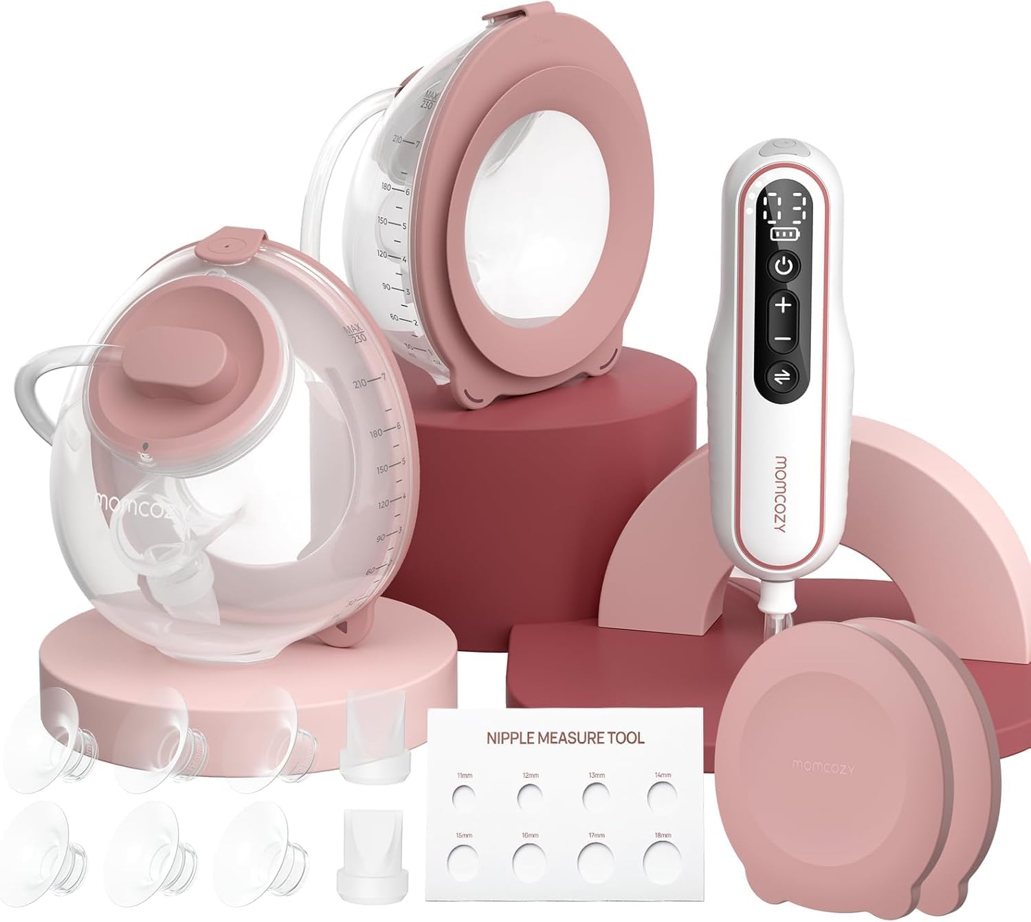 Momcozy Wearable Breast Pump V2 Pro Ultra-Lightweight, Double Electric Breast Pump Hands-Free & Portable Pump with Upgraded Flange, Quiet & Leak-Proof Electric Pump for Pumping Moms
