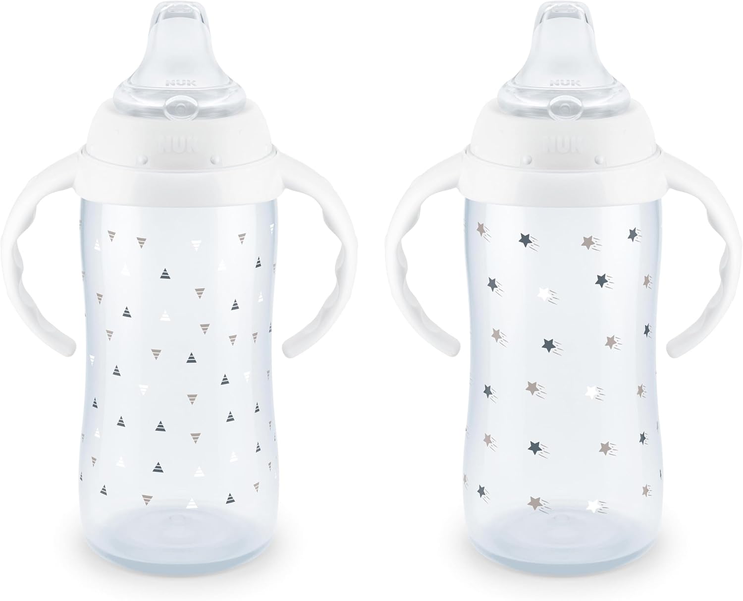 NUK Learner Cup 6+ Months Timeless Collection Amazon Exclusive 10 Oz – BPA Free Spill Proof Sippy Cup 2 Count (Pack of 1)