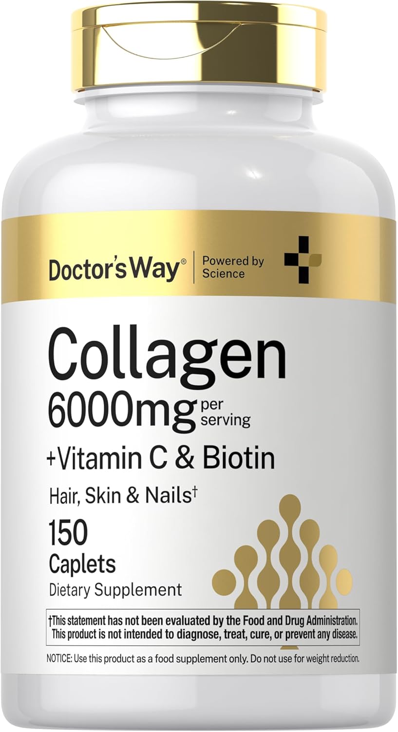 Doctor’s Way Collagen Complex | 150 Caplets | with Vitamin C and Biotin | Non-GMO, Gluten Free Supplement