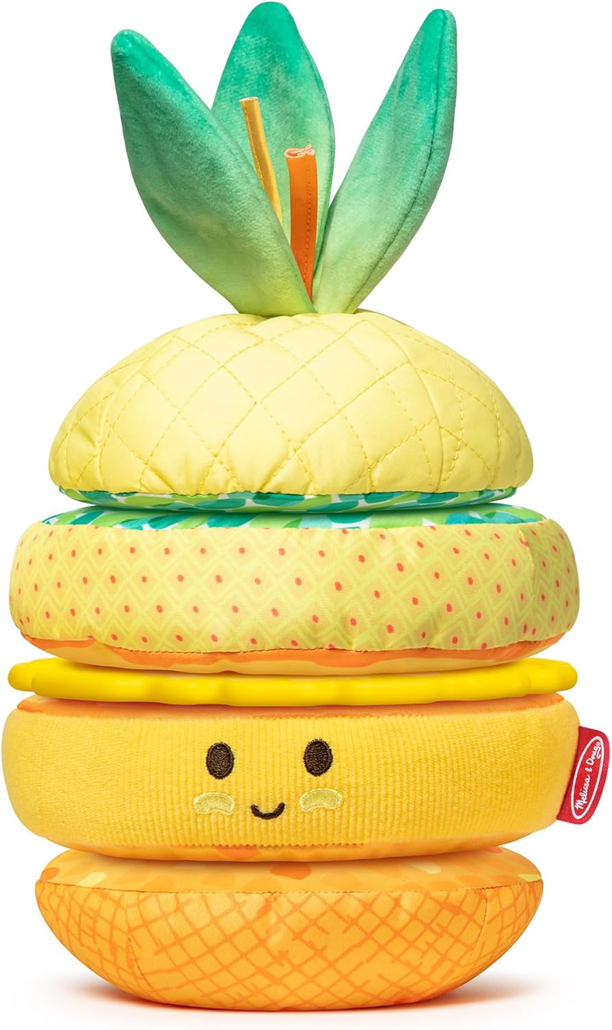 Melissa & Doug Multi-Sensory Pineapple Soft Stacker Infant Toy – Stacking Toys For Babies, Pineapple Stacking Toy For Infants