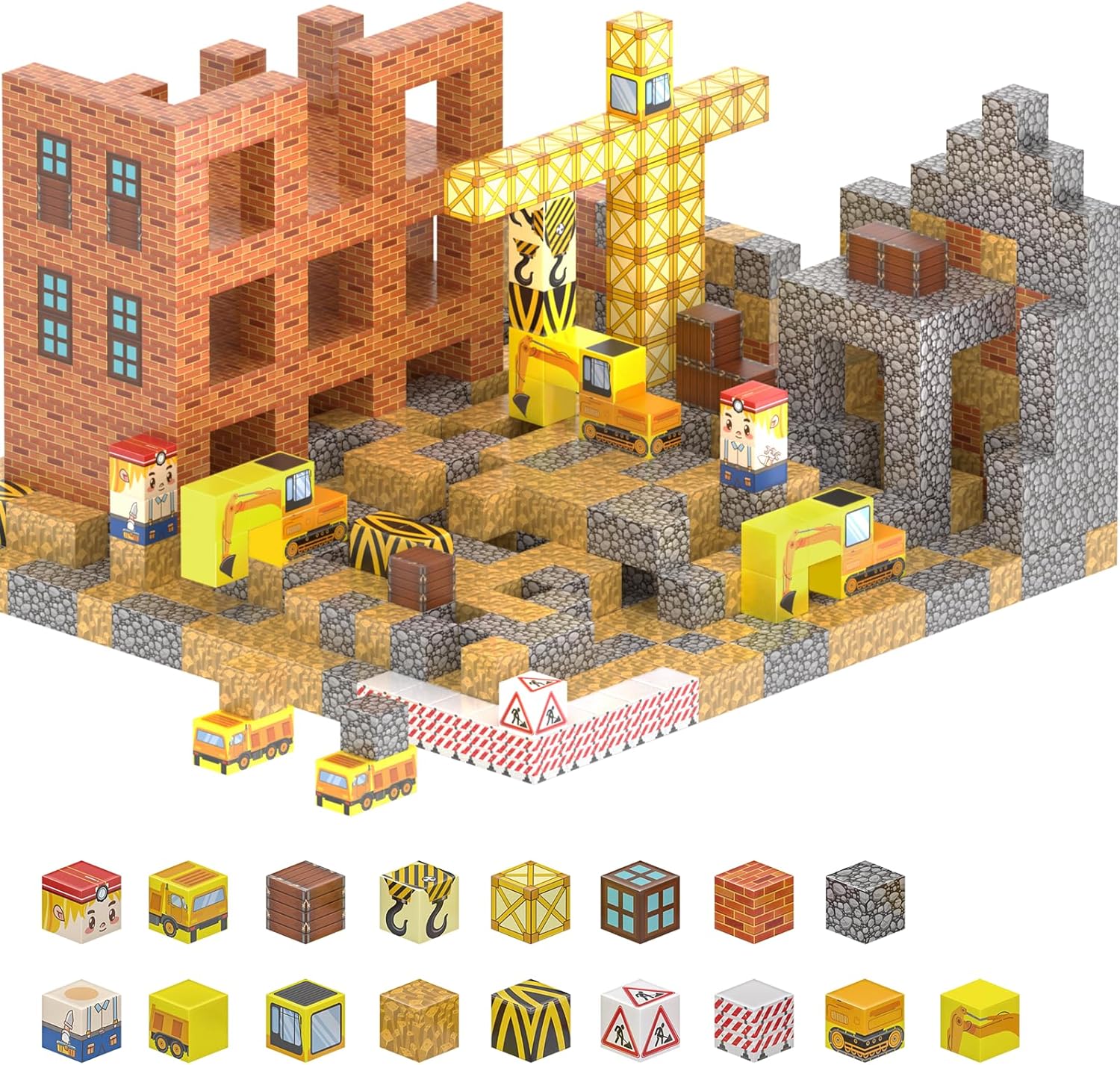 Magnetic Building Blocks for Kids, Magnetic Tiles Build Cubes Game, 100PCS STEM Educational Magnet Toys, Ideal Gift for Toddlers Boys Girls Grandkids Christmas Birthday