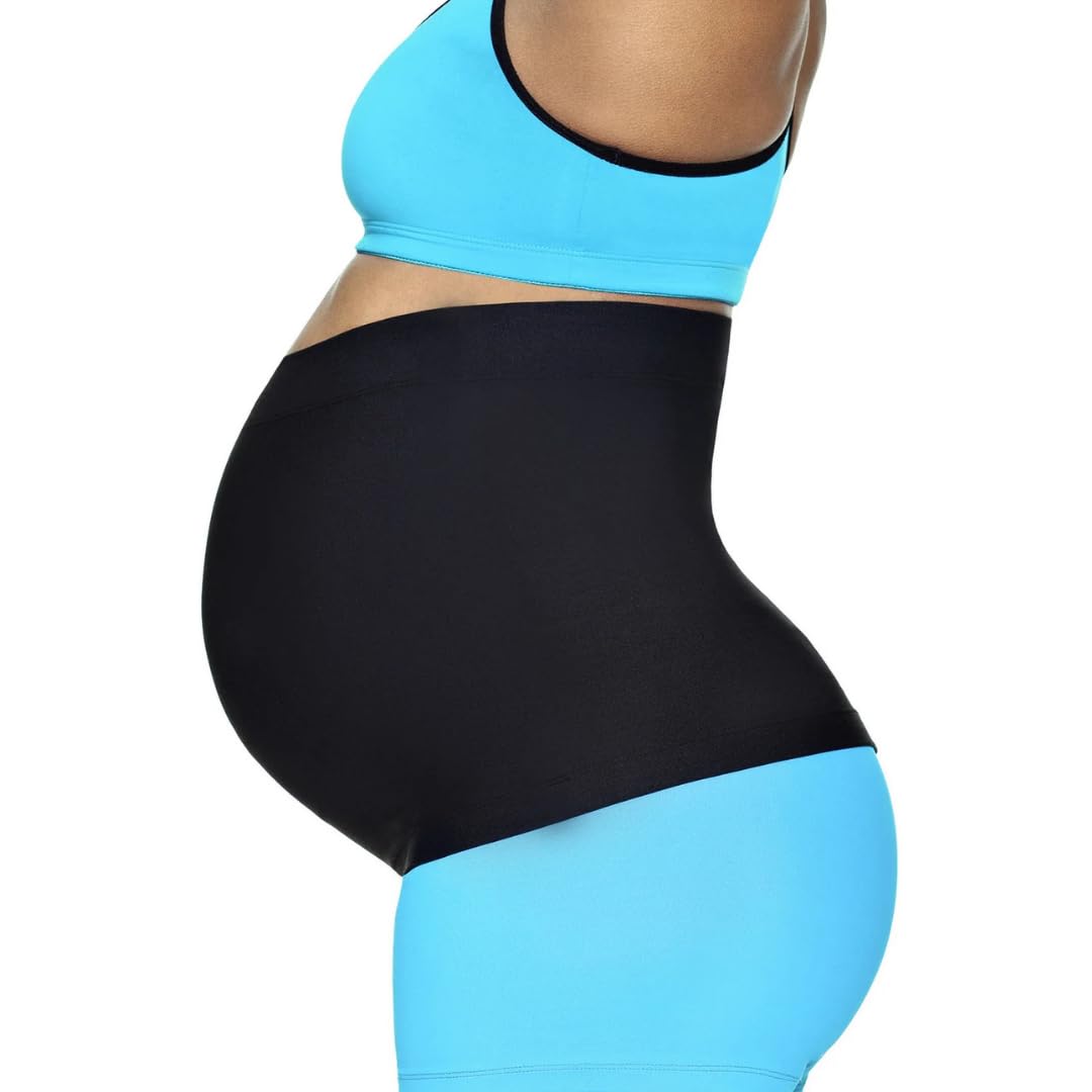 LoveSteady ProBump Maternity Support Belly Band – Breathable, Pregnancy Belly Band for Back, Hip & Pelvic Pain – Postpartum Belly Wrap for C-Section & Natural Birth Recovery – Stay Active & Comfortable, Black – Extra Large