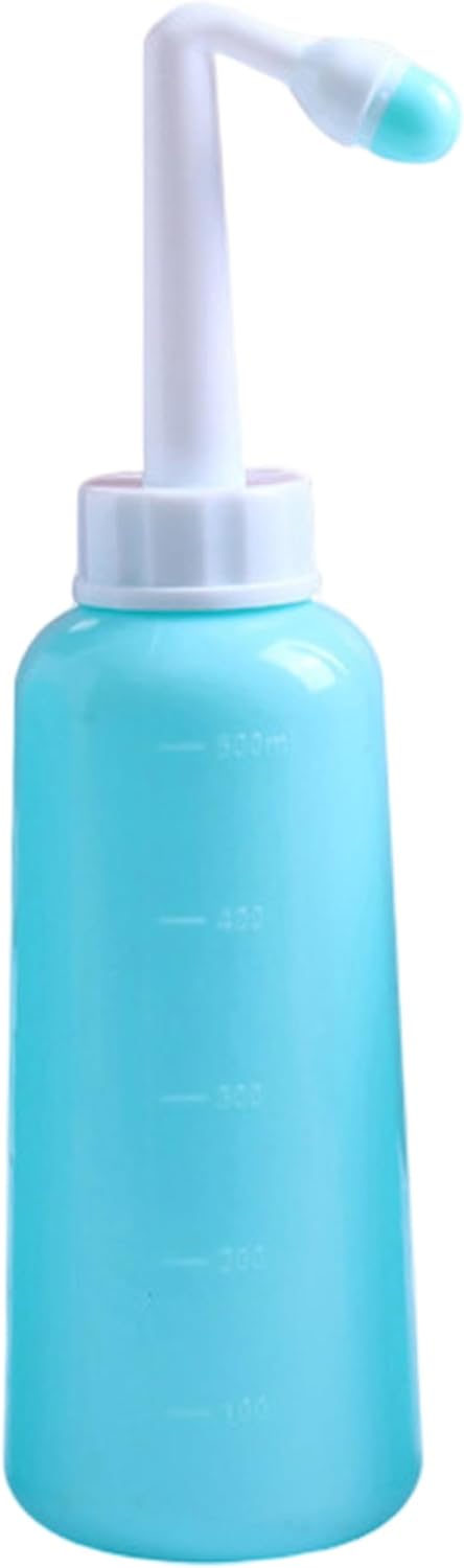 500ml Sky-Blue Perineal Bottle for Postpartum Care, Portable Handheld Upside Down Peri Bottles with Cover, New Moms Recovery & Cleaning Essentials, Peri Bottles for Women