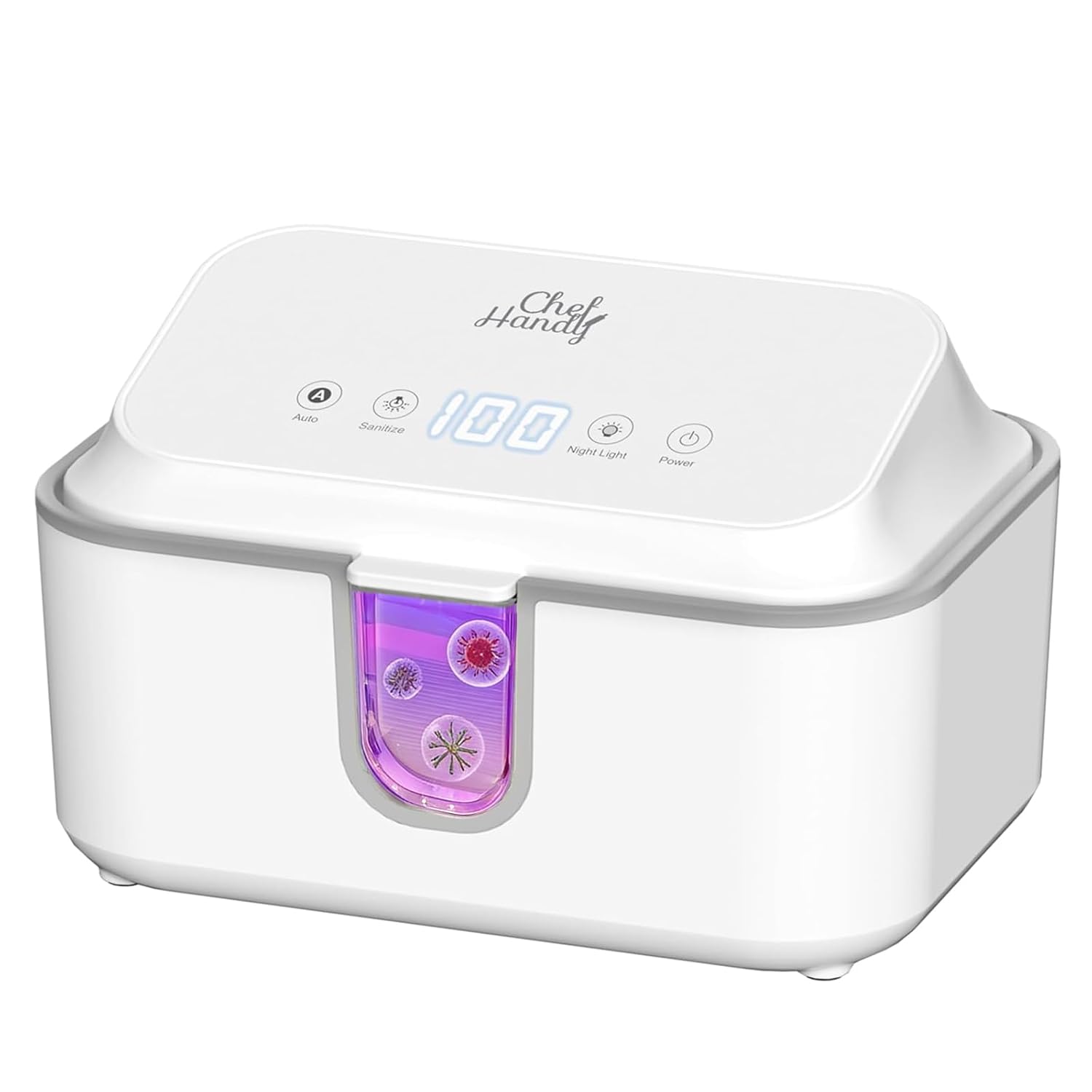 Wipe Warmer for Adult Size Wipes, Baby Wipes Warmer, Large Capacity Wet Wipes Dispenser with UV Sanitizer, Adjustable Temperature, Night Light, Silent Heating, Diaper Wipe Warmer, White
