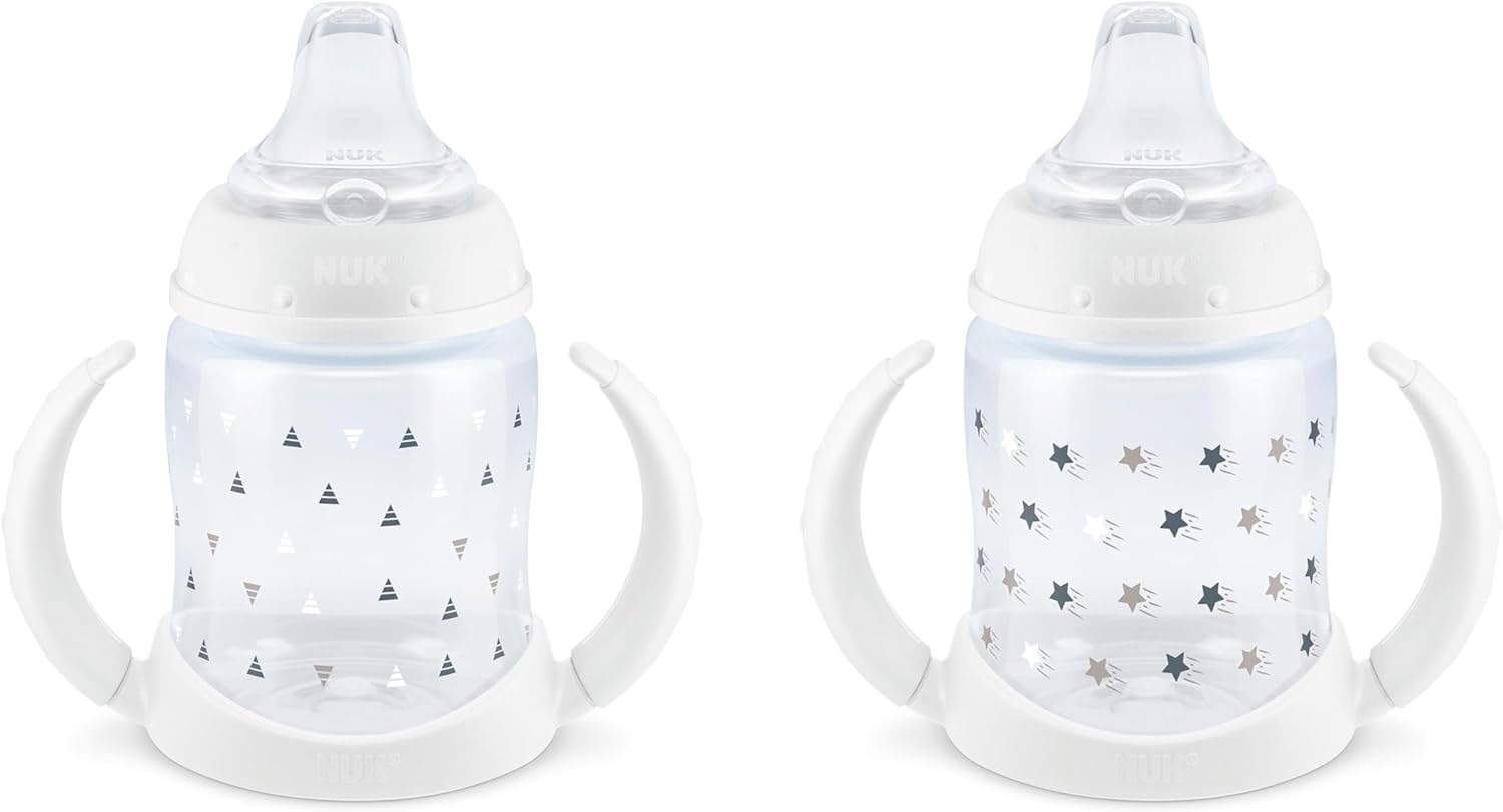 NUK Learner Cup, 6+ Months, Timeless Collection, Amazon Exclusive, 5 Oz, Pack of 2 – BPA Free, Spill Proof Sippy Cup