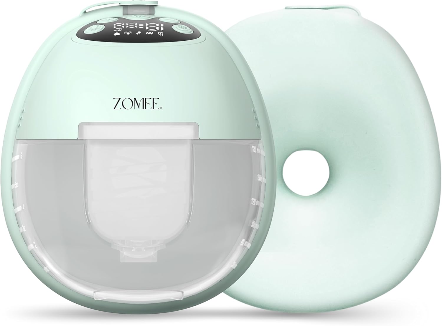 Zomee Mother’s Nature W1 Wearable Breast Pump, Hands-Free & Hospital-Grade, 12 Suction Levels, 4 Modes, Warming Technology, Mimics Baby’s Rhythm, Quiet Portable Design, BPA-Free, 2-Year Warranty
