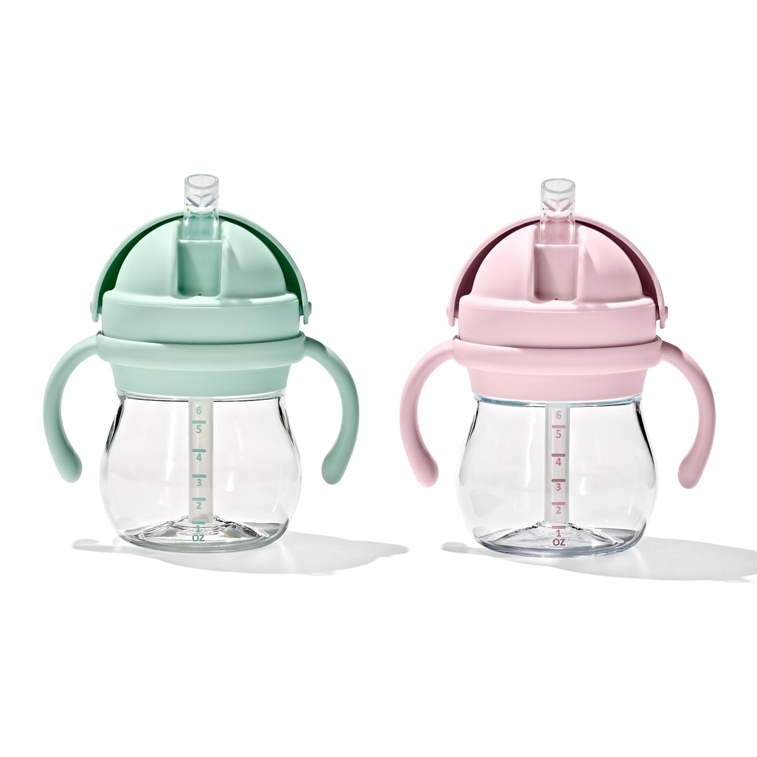 OXO Tot Transitions Straw Cup with Handles 6 oz. – Opal and Blossom – 2 Pack