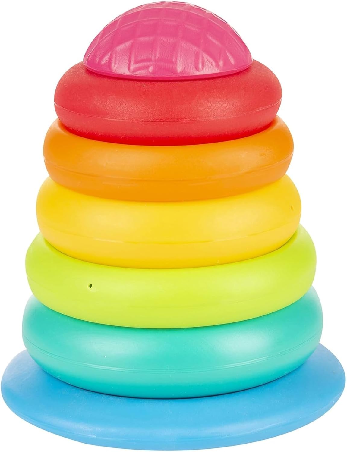 Funskool Stack A Ring – Baby Stacking Toy with 6 Colorful Grooved Rings (No Center Rod), Safe Educational Toy for Toddlers to Learn Motor Skills, Coordination & Colors – for Ages 12 Months+