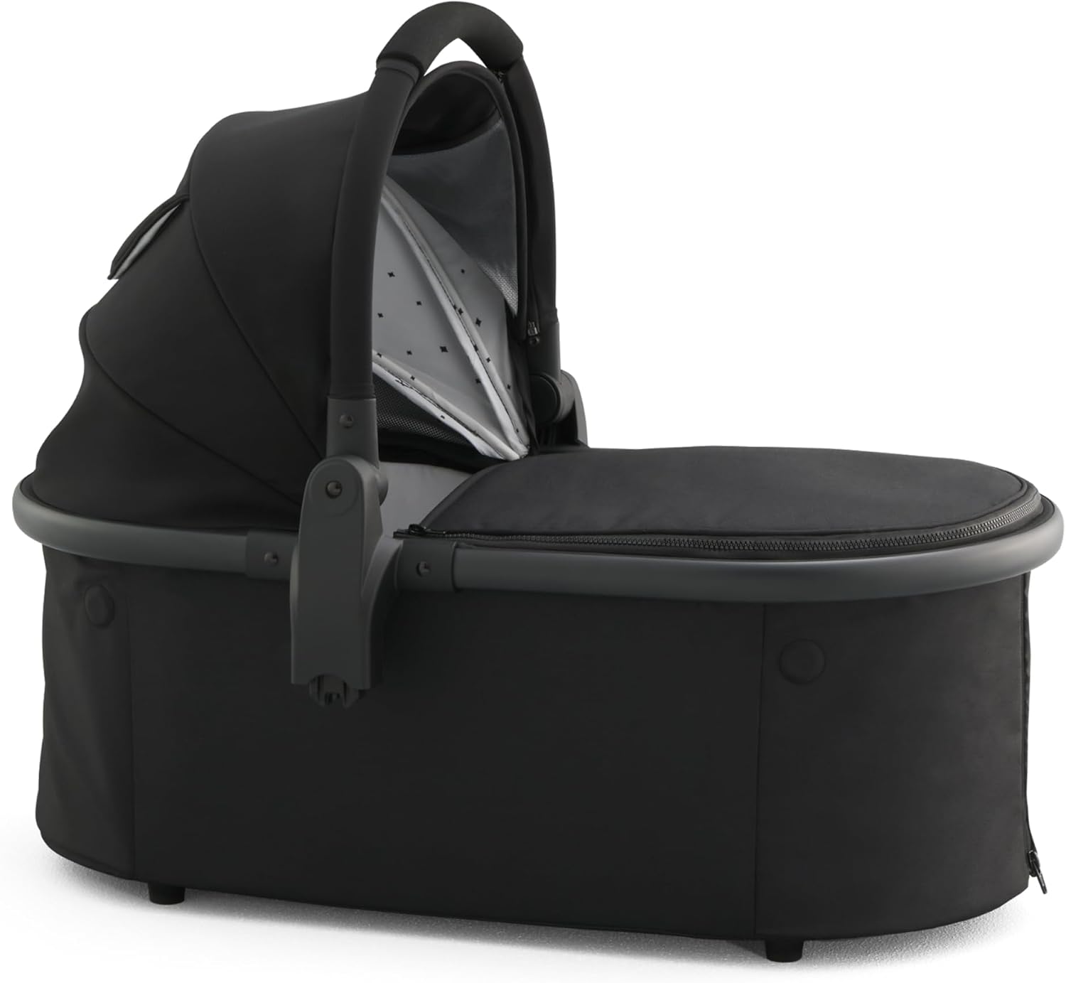 Mockingbird Bassinet – Compatible Single and Single-to-Double Strollers – Newborn Lie-Flat and Overnight Sleep Solution – Mattress, Sheet Included – Black