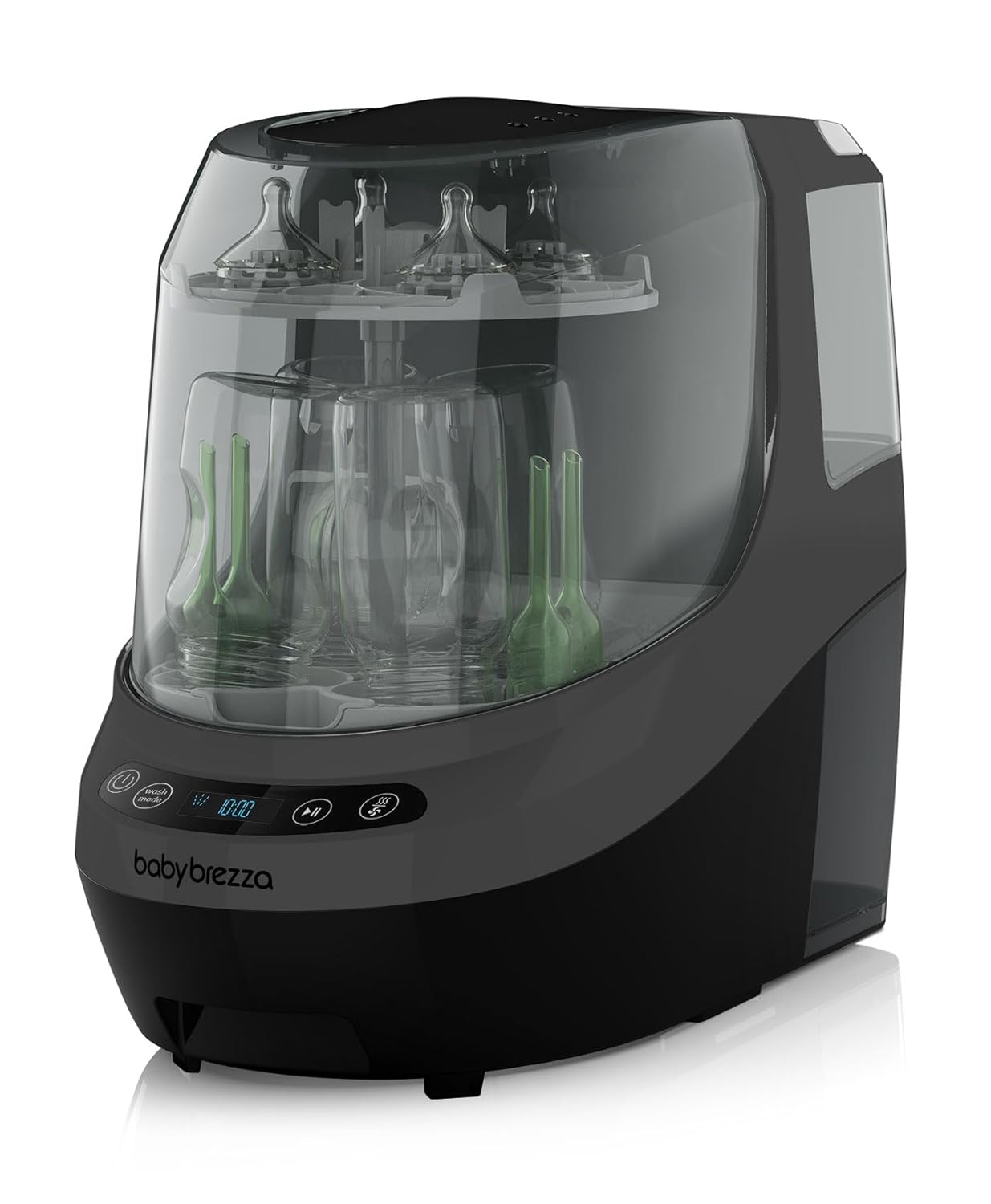 Baby Brezza Bottle Washer Pro – Baby Bottle Washer, Sterilizer + Dryer – All in One Machine Cleans Baby Essentials, Bottles + Pump Parts – Appliance Replaces Bottle Brushes & Drying Racks, Charcoal