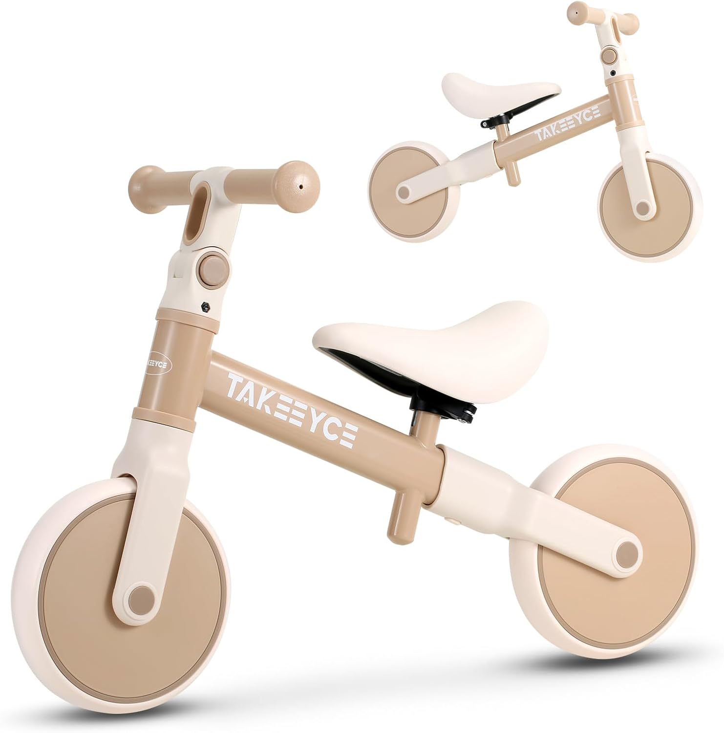 Takeeyce Toddler Balance Bike Toys for 2 Year Old Boys Girls, Baby Balance Bike with Adjustable Seat & Handlebar, No-Pedal Training Bike, Pre-School First Riding on Toys, Best Birthday Gifts for Kids