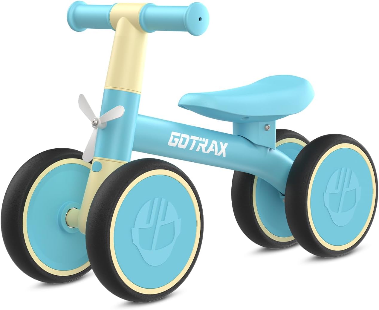 Gotrax Baby Balance Bike 1-2 Years, 7″ Front&Rear Silent Wheels, Sturdy Steel Frame 66 lbs Load, Quick 2-Min Assembly, CPC Certified, Comfortable Soft Seat, Toddler Birthday Gift for Boys&Girls