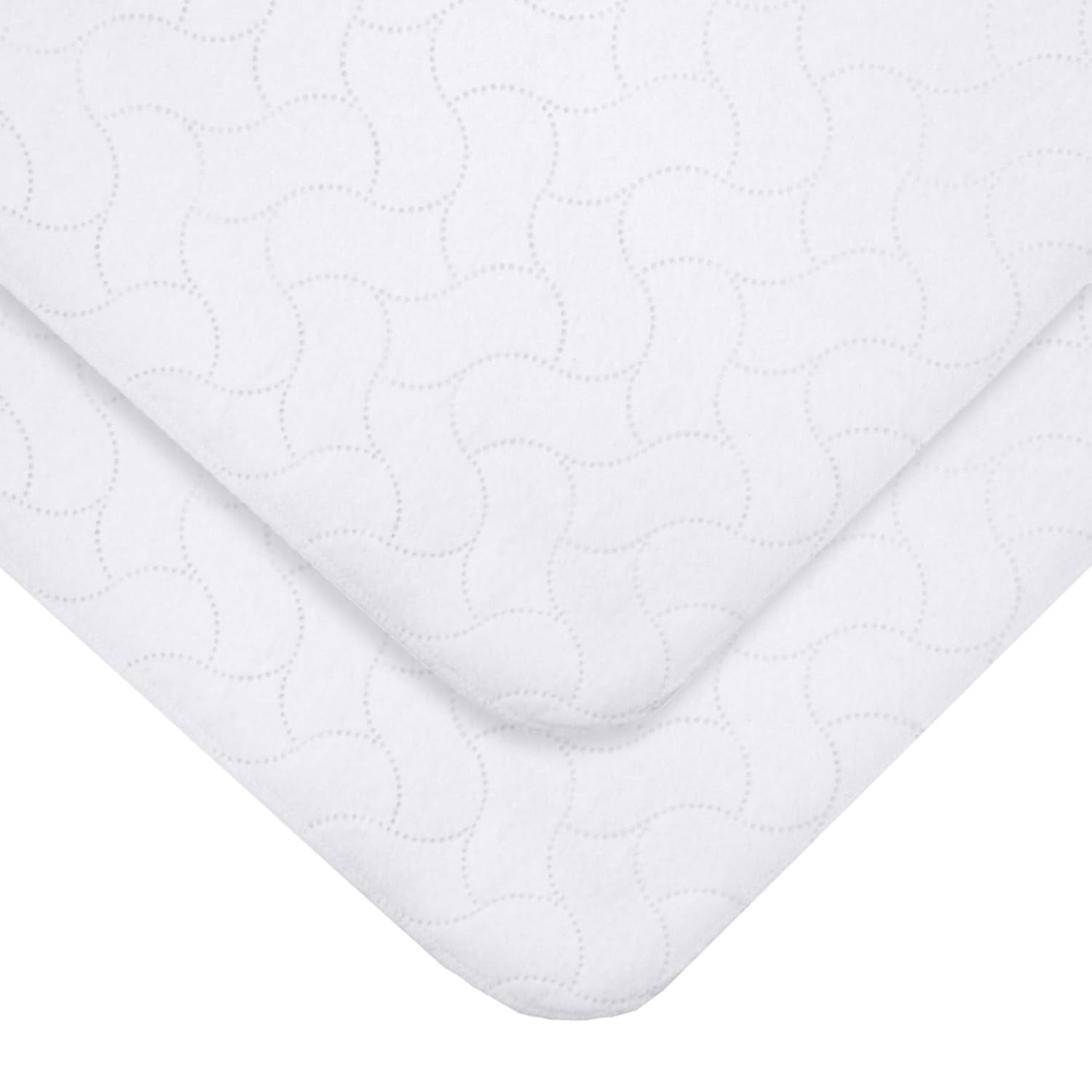 American Baby Company 2 Pack Waterproof Quilt-Like Flat Reusable Multi-use Protective Mattress Pad Cover for Babies, Adults and Pets, White