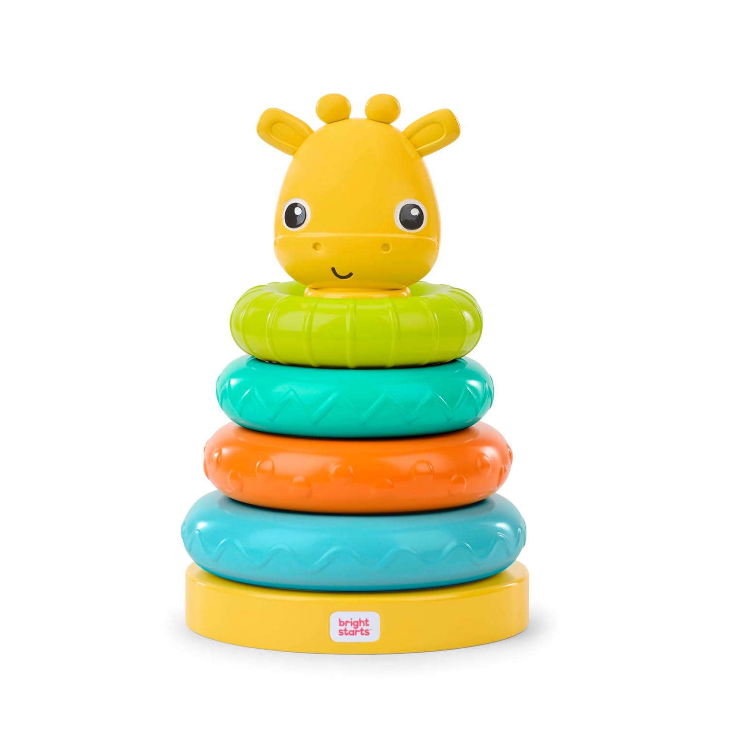Bright Starts Giraffe Tower Stacking Toy, Multicolor, Unisex, 6 Months+ Baby Stacking Toys and Sensory Toys for Babies