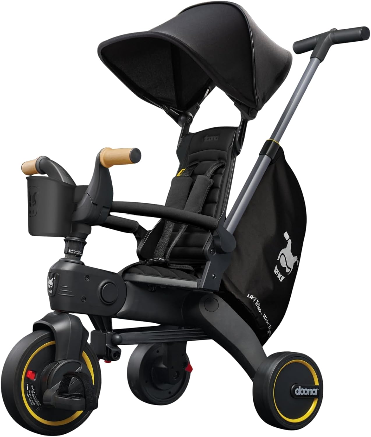 Doona Liki Trike S5, Nitro Black – 5-in-1 Compact, Foldable Tricycle – Suitable for Toddlers 10 to 36 Months