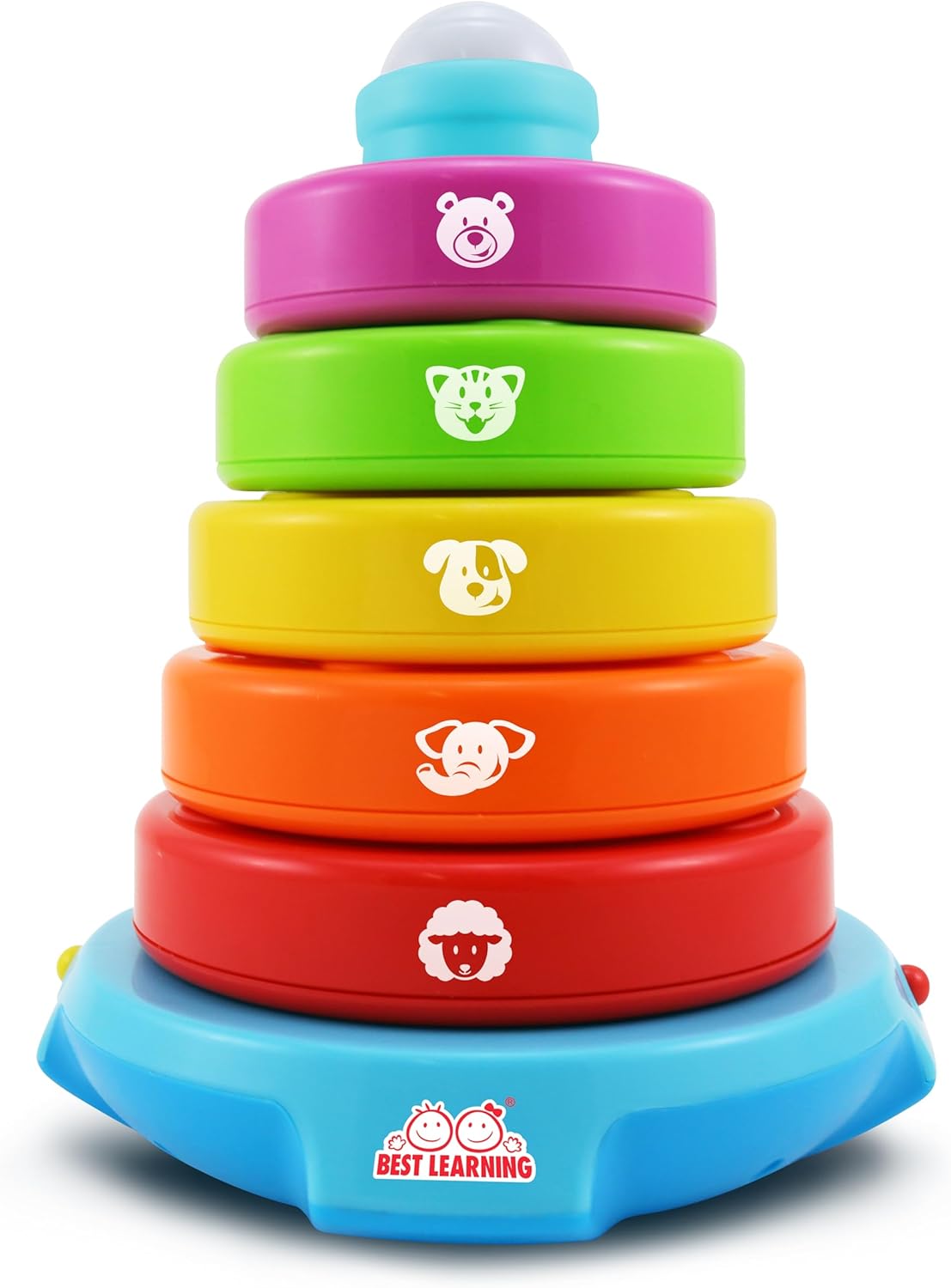BEST LEARNING Stack & Learn – Developmental Educational Activity Stacking Toy for 6 or 9 Month Old Baby and Up | First 1 Year Boy Girl Birthday Gift