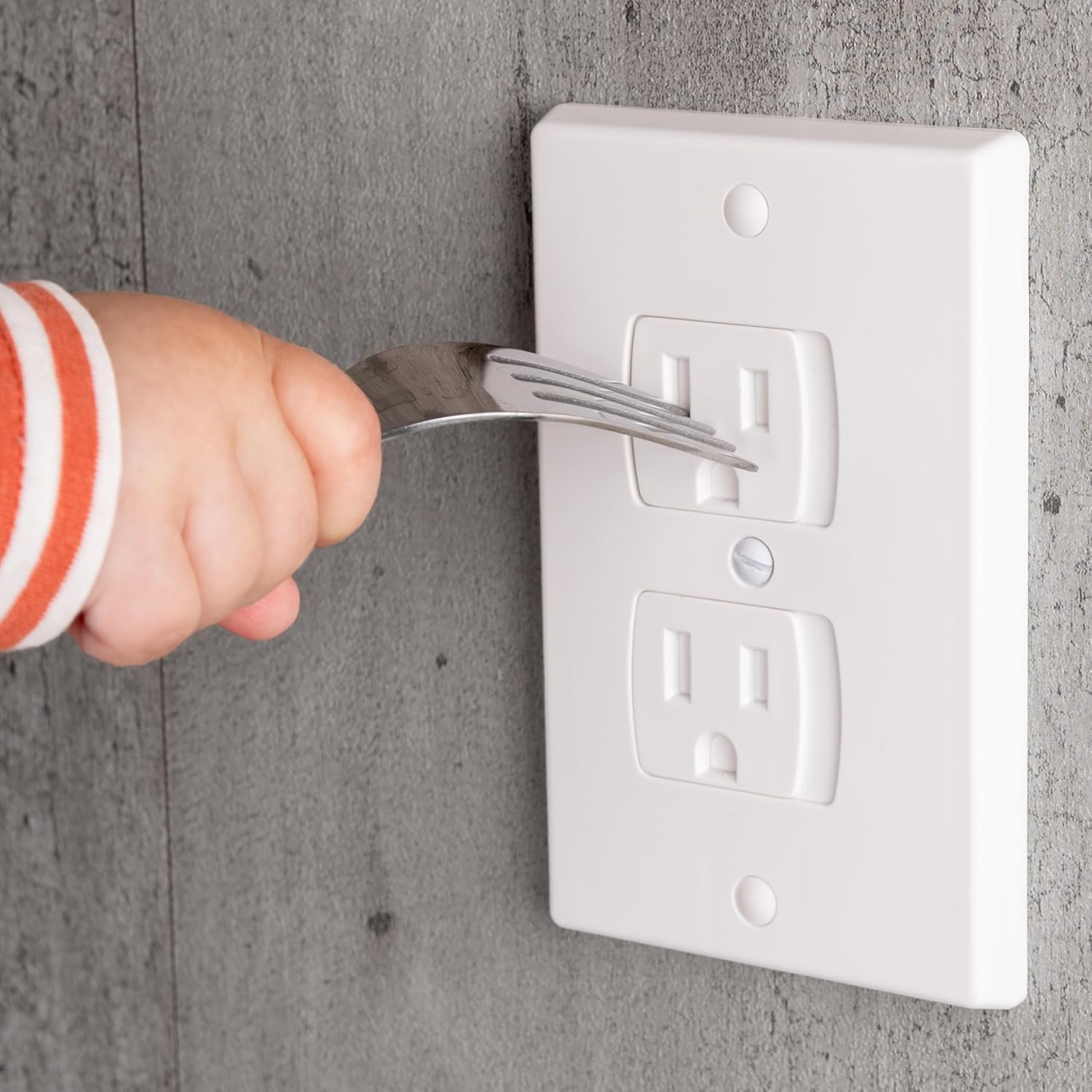 4-Pack Self-Closing Outlet Covers Baby Proofing – for Standard Single Screw & Decorator 2-Screw Outlets – Child Proof Sliding Outlet Covers