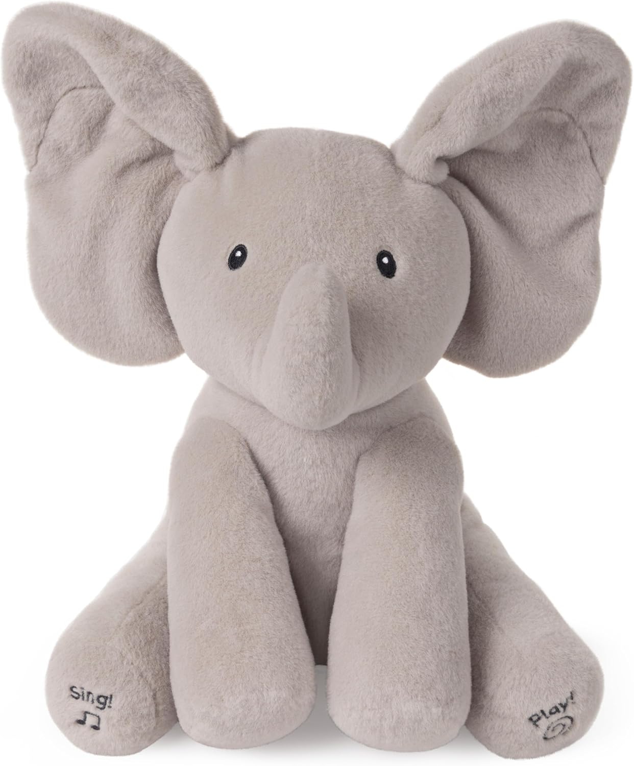 GUND Baby Animated Flappy the Elephant Plush, Singing Stuffed Animal Baby Toy for Ages 0 and Up, Gray, 12″