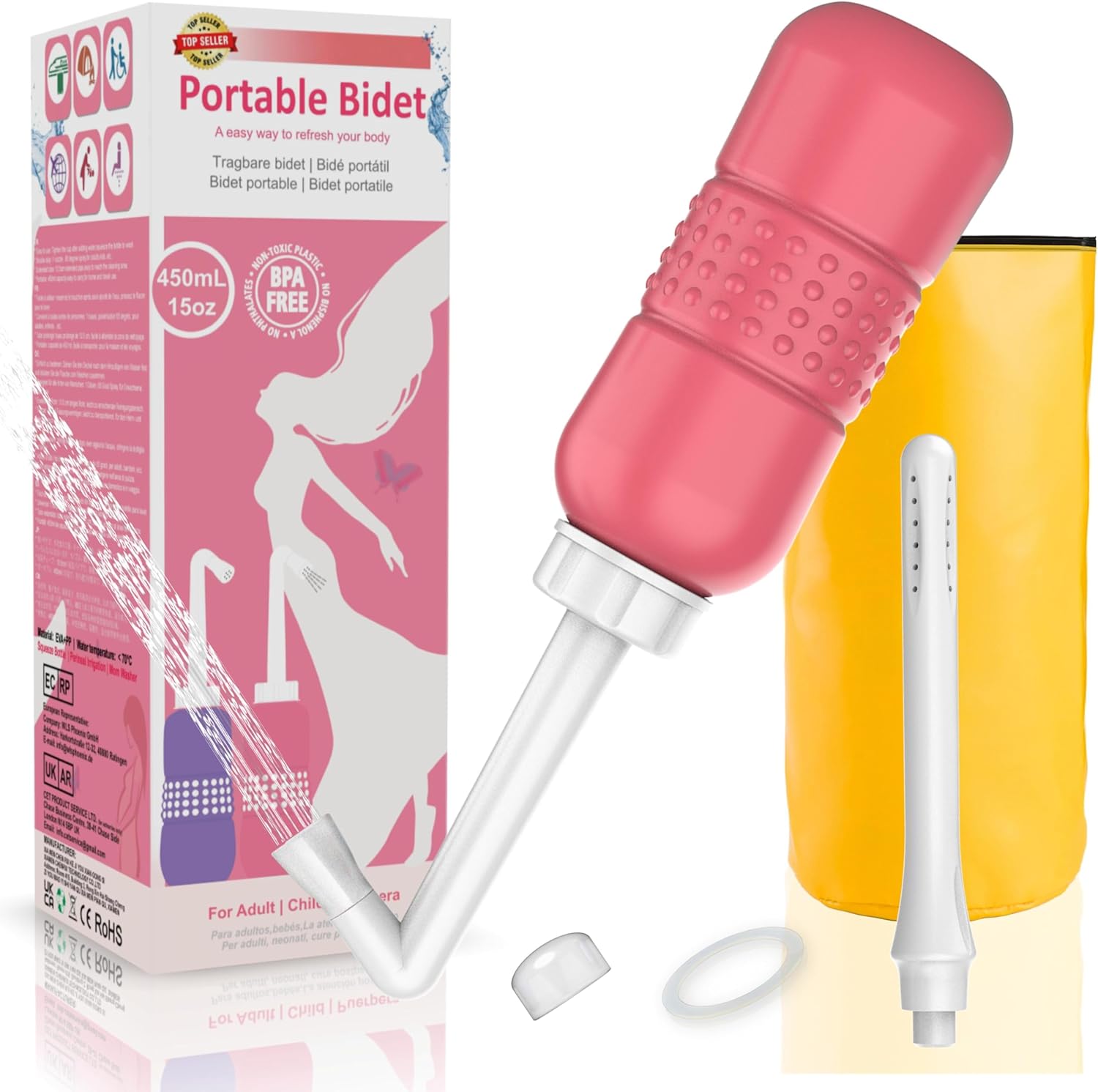Peri Bottle for Postpartum Care Upside Down Bottle for Perineal Cleansing and Recovery Postpartum Essential Vaginal Douche Intimate Wash for Women,Portable Travel Bidet Sprayer for Women