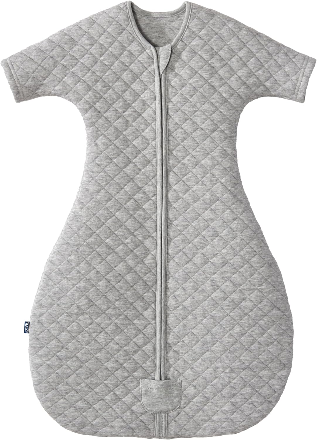 HALO Easy Transition SleepSack, Baby Sleep Sack Wearable Blanket, 100% Cotton, Soft & Breathable, 1.0 TOG, Helps Transition from Swaddle for Infants, Heather Grey, Small