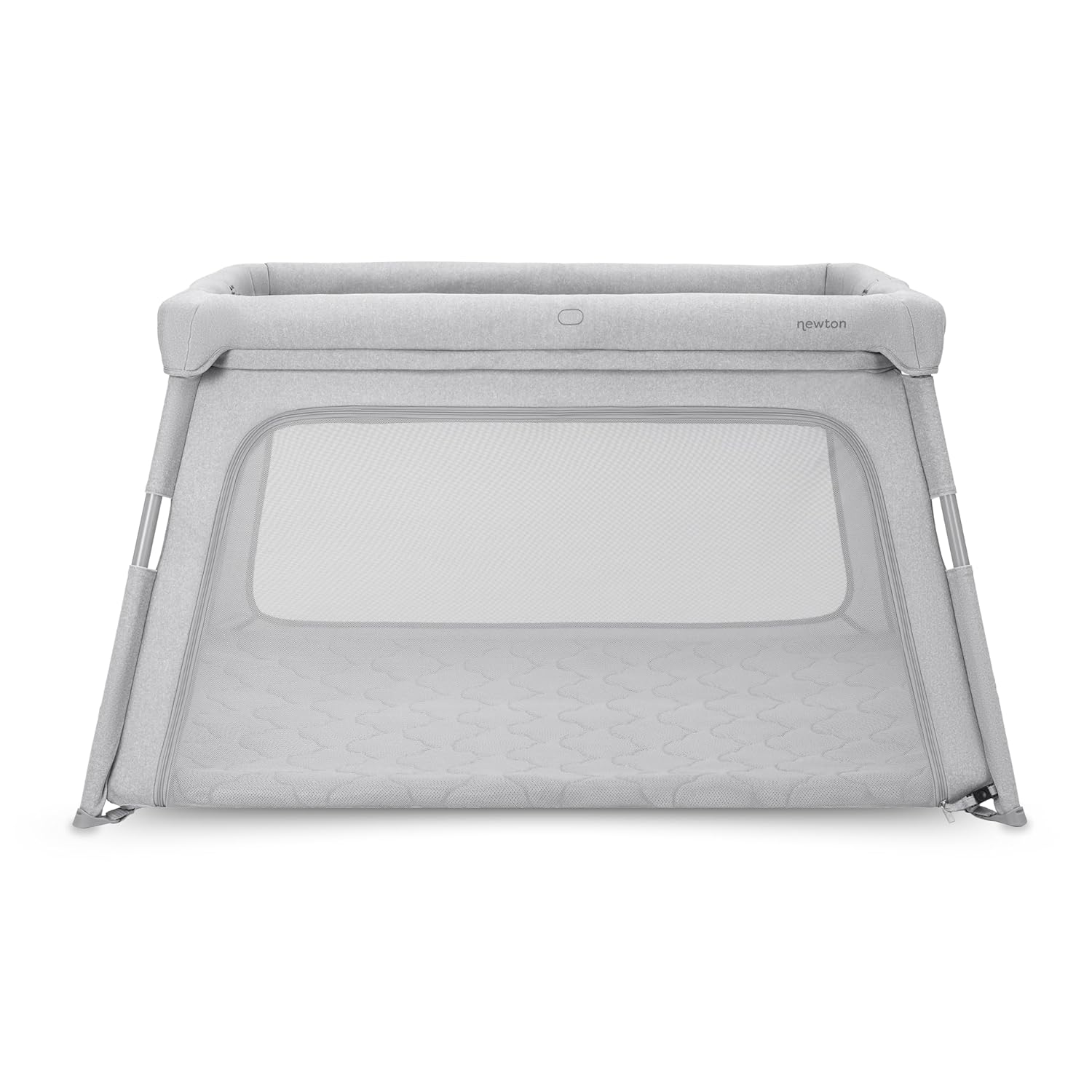 Newton Baby Deluxe Travel Crib & Play Yard Plus Bassinet Attachment Included | Largest in Class, Breathable, Washable Mattress, Foldable Playpen for Toddlers, Travel Bag, Grey