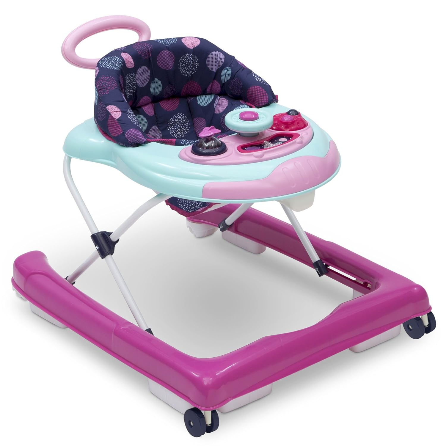 Delta Children First Exploration 2-in-1 Activity Walker – with Music, Removable Play Tray, Push Walker Mode, Machine-Washable, Orbit