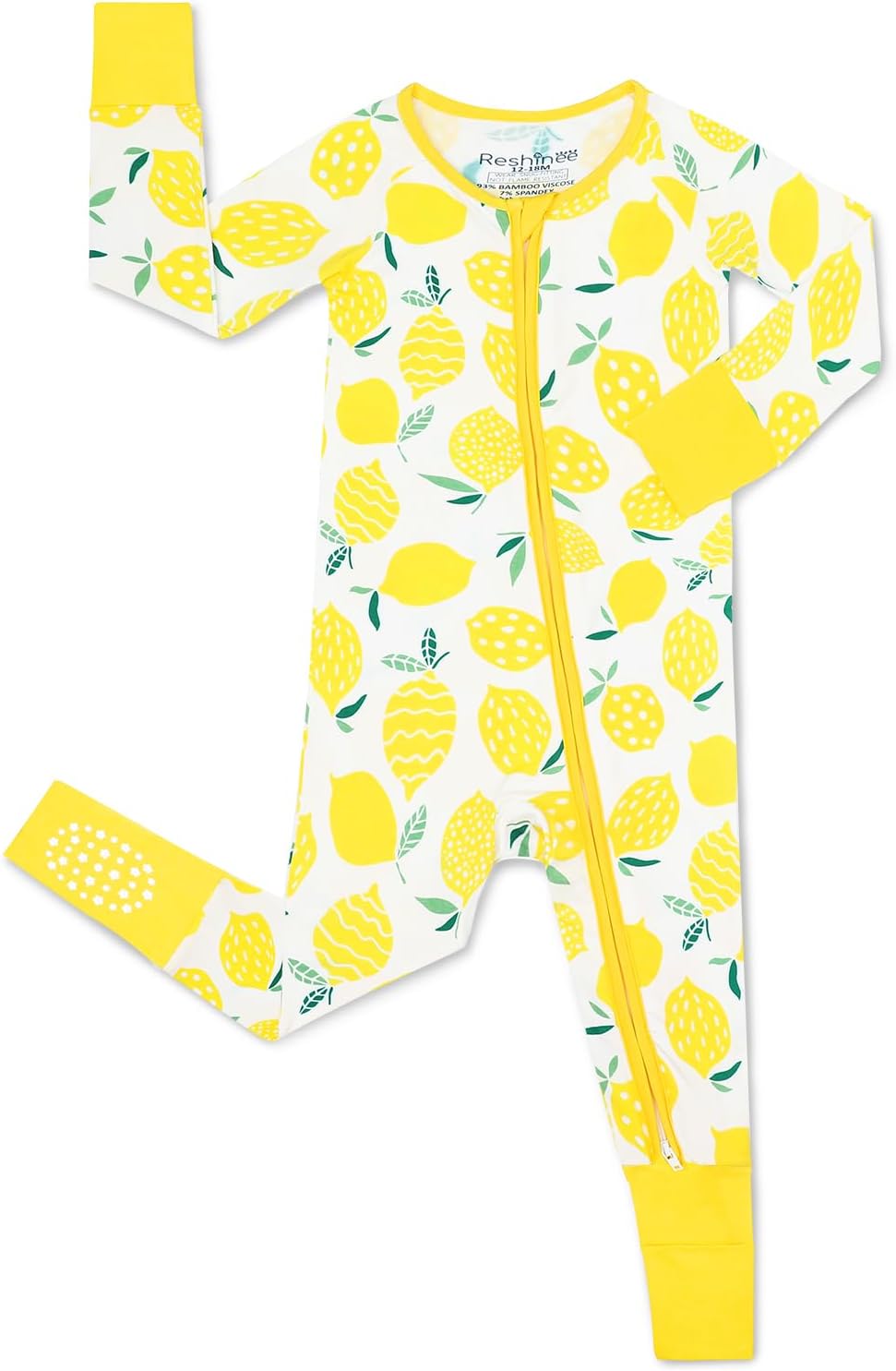 babee Reshinee Viscose Derived from Bamboo Baby Footie Pajamas Convertible Newborn Sleeper for Baby Girl Zipper Onesie 0-24M