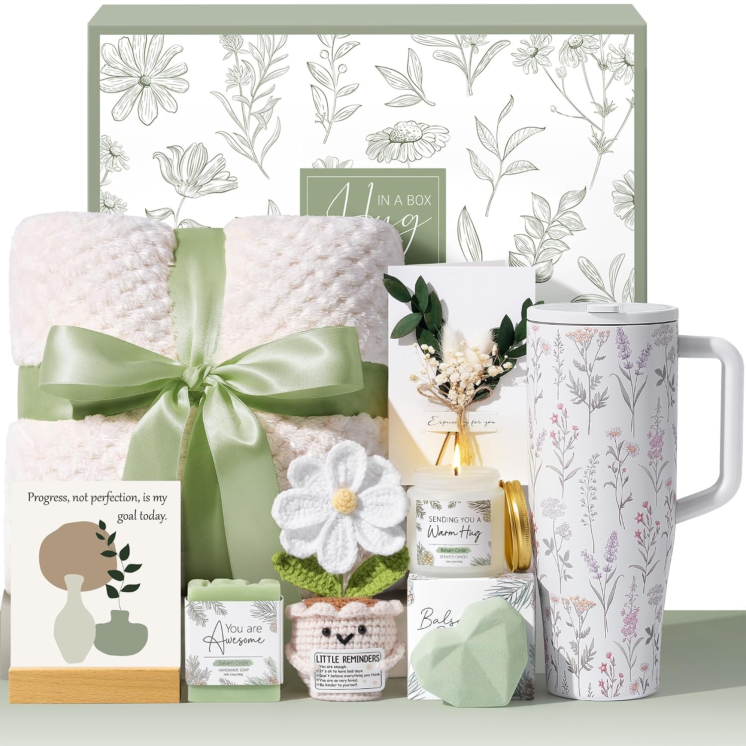 Mothers Day & Birthday Gifts for Women – Get Well Soon Spa Care Package, Luxury Self Care Gift Basket for After Surgery & Cancer Care Inspirational Thinking of You Sympathy Gift Set for Mom Her Friend