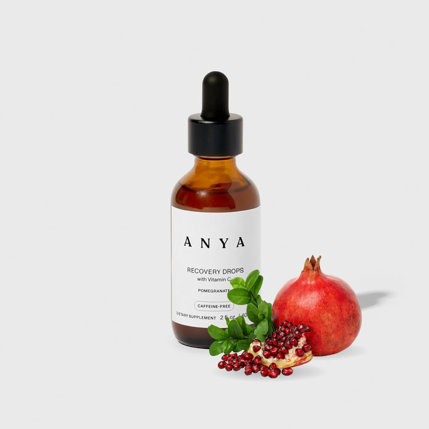 ANYA Postpartum Recovery Drops, 2 fl oz, 30 Servings, Vitamin C | Liquid vitamin C supplement with antioxidant support. Non-GMO, gluten-free formula with 30 servings