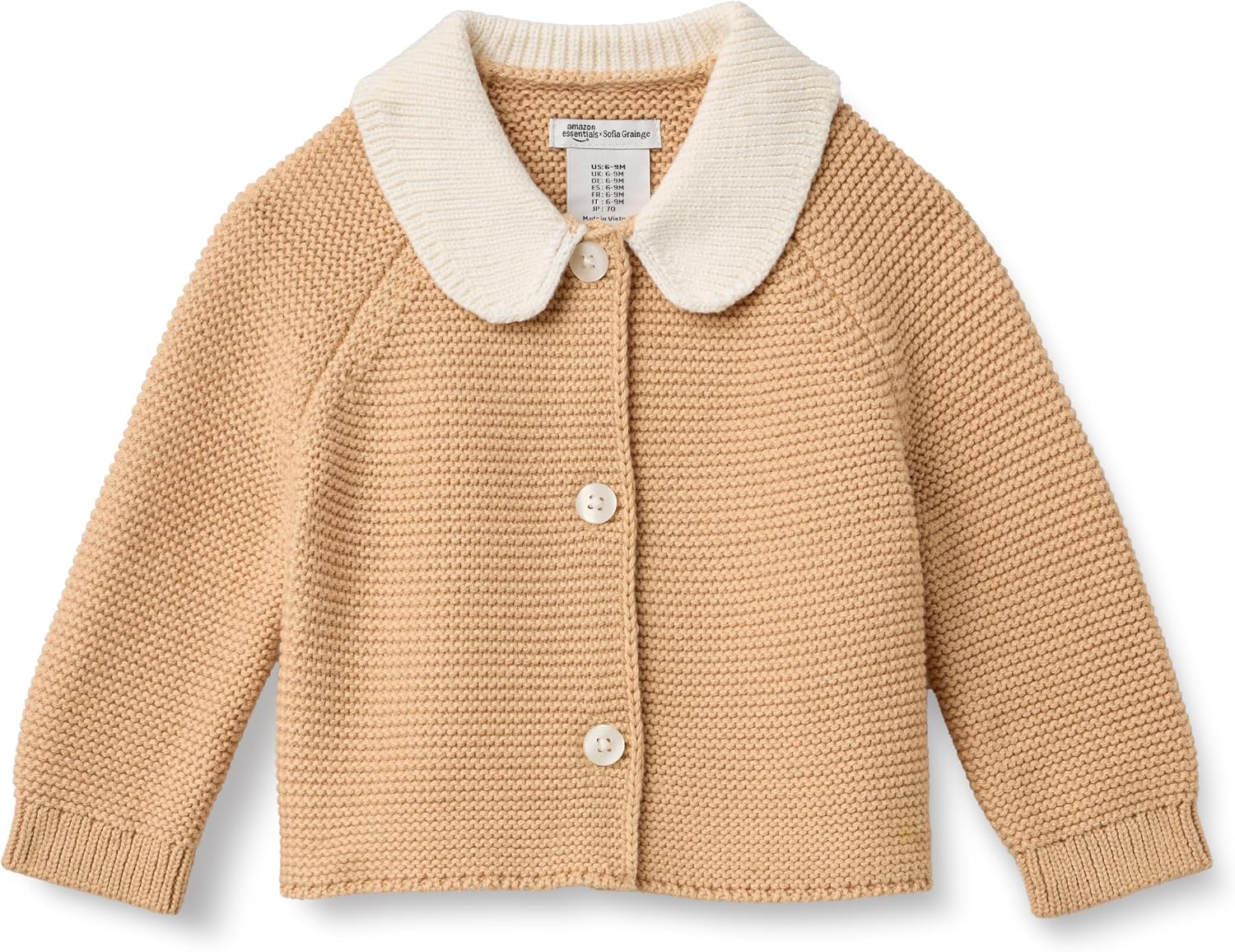 Amazon Essentials x Sofia Grainge Unisex Toddlers and Babies’ Peter Pan Collar Sweater Jacket