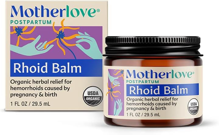 Motherlove Mom’s Bottom Balm (1 oz) | Organic Herbal Salve w/ Witch Hazel for Bottoms During Pregnancy & Postpartum —Non-GMO Ointment