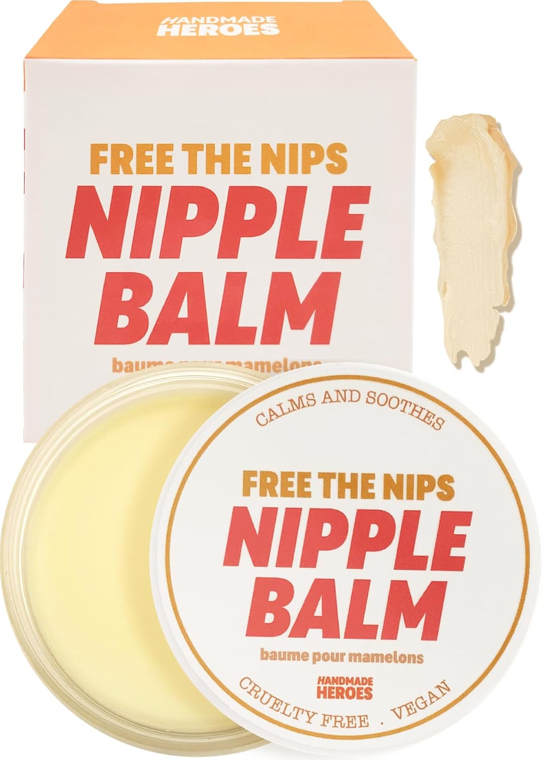 Nipple Butter Breastfeeding Baby Safe – Handmade Heroes Nipple Balm 1 oz | No wipe off, 100% Natural Vegan Nipple Cream for Sore Cracked Nipples, Breast Pump Lubricant, Newborn & Post Partum Essential