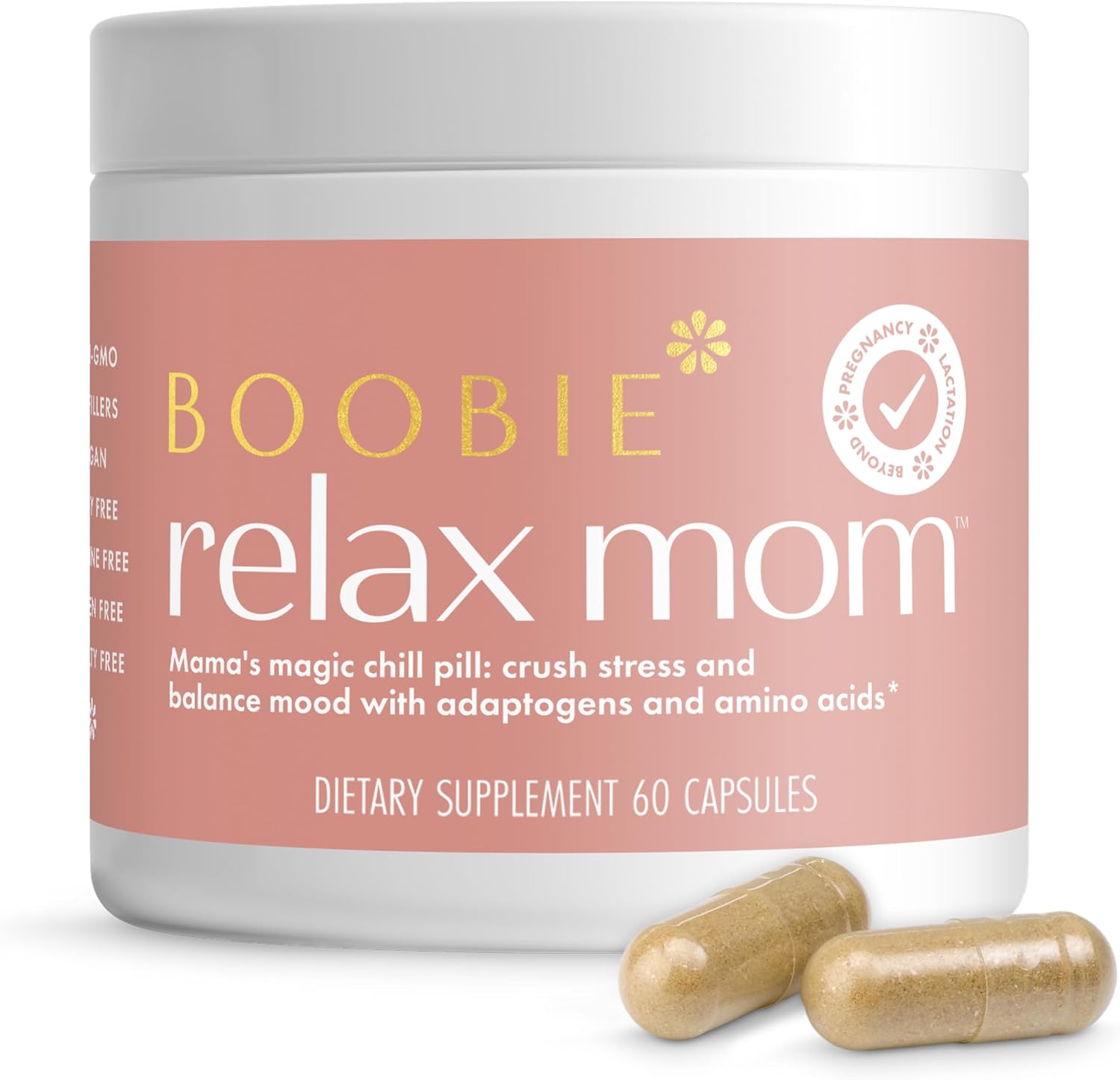 Boobie Relax Mom Pregnancy & Postpartum Stress Mood Support – 60 Capsules